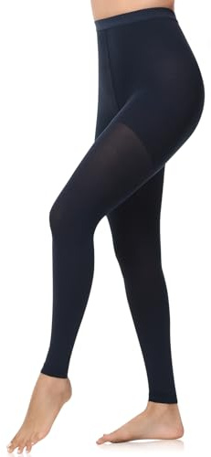 Calze a compressione mediche per donne e uomini, calze di sostegno graduate 20-30 mmHg, calze opache ad alta compressione per vene varicose, edema, volo, Blu navy, M