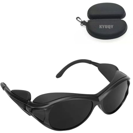 KYUQY Gafas De Protección, Gafas de Bronceado UV, Gafas de Bronceado Ajustables para la Terapia de Rayos Infrarrojos UV IPL