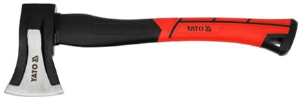 Spaltaxt Spalthammer mit Keil und Fiberglas Stiel, Universal Spaltbeil Holzspalter, Gewicht:1000g (YT-79980)