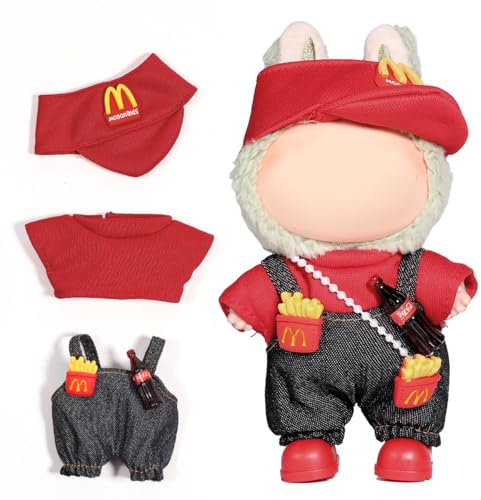 AICase Pour Lububu Vêtements/Pour Lububububu, Ensemble de Vêtements pour Poupée Lubububu 17cm, Lot de 3 Vêtements de Chapeau pour la-Bubu, Poupées Mignonnes Stylées pour Garçons et Filles
