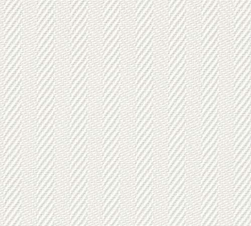 A.S. Création 90341 9034-1 - Papel pintado (fibra de vidrio, resistente a los golpes y los arañazos, 25 m x 1 m), color blanco