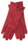 EEM Damen Handschuhe 100% vegan, Velours Optik, weiches elastisches Material, kuscheliges Teddyfleece, weinrot onesize