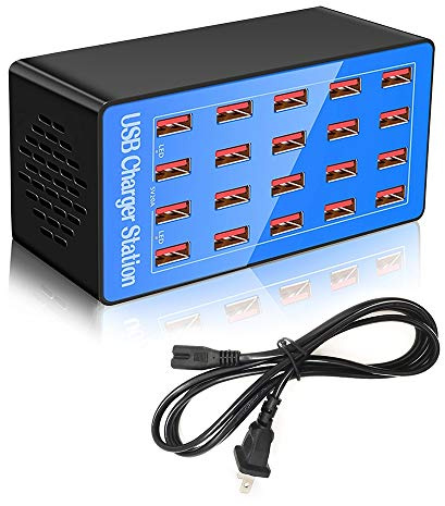 MaxLax USB Charging Station, 20-Port 100W/20A Multi-USB Charger Station for Smartphones, Tablets, and Other Devices