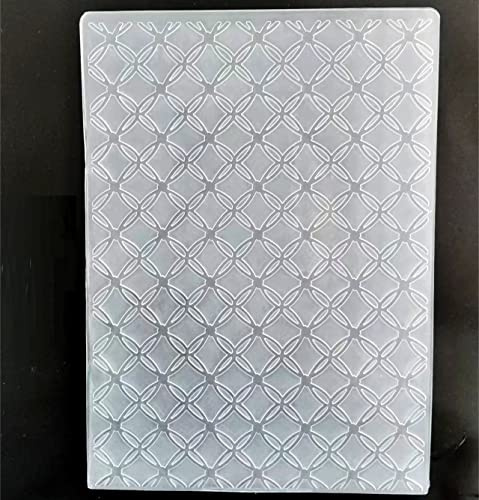 1 cartellina per goffratura con sfondo a griglia diamantata, per realizzare biglietti, scrapbooking e altri lavori di carta, 12,5 x 20 cm