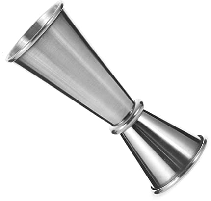 AKENDER Stainless Steel Shot Alcohol 30/50 ml Cocktail Jigger Spirit Measure Cup, Dual Gin Measure Cup ,for Bar Cocktails Wine Glass Measurement (30/50 ml)