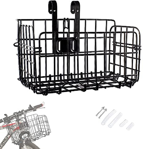 Avtagbar Cykelkorg Fram - Hängande för Mountainbike, Vägcykel, Camping, Shopping, Utomhus - Med 2 Skruvar, Svart