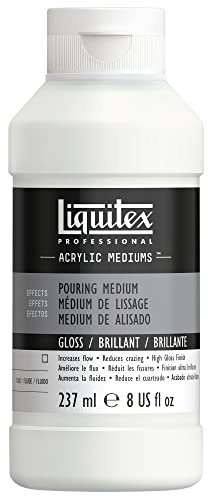 Liquitex 8870512 Professional Gieß- und Pouringmedium, wasserfest, nicht-vergilbend, flexibel, erhöht den Farbfluss - Gießmedium für Acrylfarben 237ml Flasche
