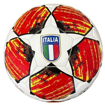 Mikado Sport Pallone Calcio Italia. Palla Calcio Coppa. Modello Campione. (Misura 5 - Grande) (arancione)
