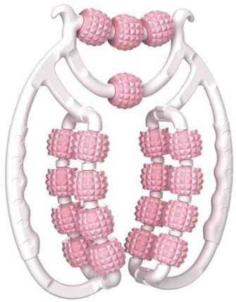 Dickly Relax Roller 20 Räder, Massage Roller Muskel Relaxer Roller, Arm Bein Massage Kreisförmige Beinklemmen für Golfer Ellbogen, Wade, Rosa