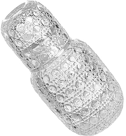 Cabilock Taza De Vidrio Para Exteriores Jarra De Agua Multifunción Diseño De Estilo Europeo Jarra De Noche Para Dormitorio