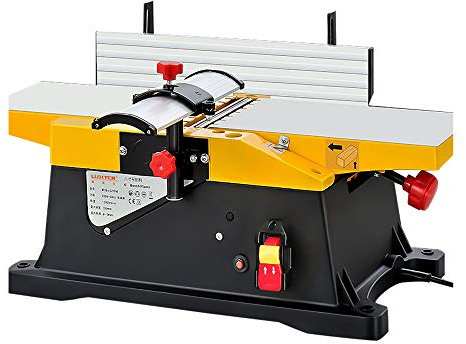 Electric Benchtop Planer Thicknesser for Woodworking Portable Aluminium Jointer with 12000RPM Desktop Planer for Wood Cutting