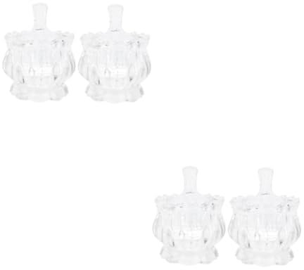 Cabilock Tazón De Dulces Tarro Para Refrigerios Vidrio De Alta Transparencia Contenedor De Alimentos