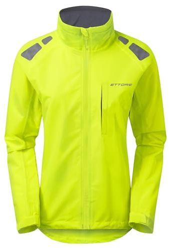 Ettore Ladies Cycling Jacket Waterproof Breathable High Visibility Yellow - Night Eagle Evo - Yellow - L