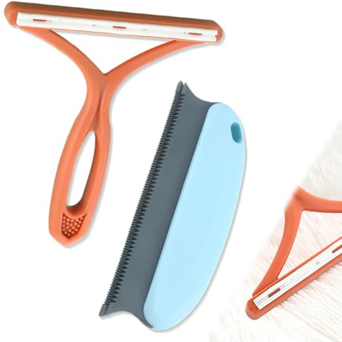 KUMSODE 2 PCS Brosse à Poils d'animaux, épilateur de Poils de Chien pour Tapis, canapé, Voitures, Peigne à Poils de Chat, Brosse en Caoutchouc pour Poils d'animaux, Produits d'épilation de Chien