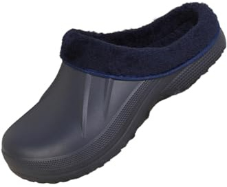 ELIOGN Sabots d’Hiver Chaudes Chaussures de Jardin antidérapantes et imperméables – Sabots de Cuisine Confortables et légers – Idéales pour hôpital, Restaurant et Jardin Blue 49/50