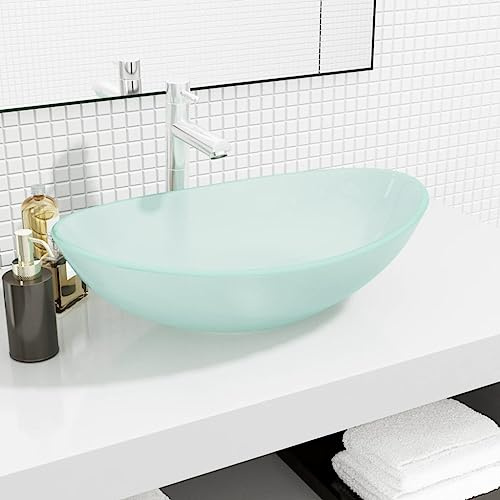 Generico Lavandino in Vetro Temperato 54,5x35x15,5 cm Smerigliato,Articoli di ferramenta,Prodotti Idraulici,Articoli Idraulici,Lavandini,Lavandini bagno-345244