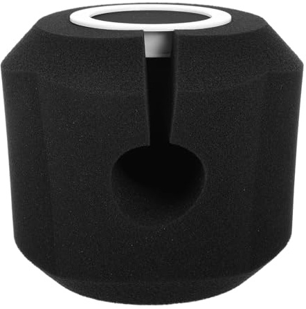 GALPADA Filtro de Esponja para Micrófono de Condensador Aislamiento Acústico y Reducción de Ruido para Grabación y Karaoke Portátil Negro