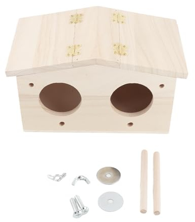 Casas para pájaros para Exteriores, Caja Nido de pájaros de Madera, Jaula, Accesorios para Loros, Golondrinas, Casas Rurales de jardín