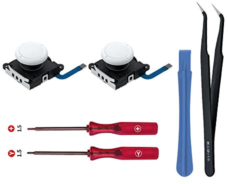 Wigearss 2Pcs Joystick Analogique 3D de Remplacement et Kit d'outils de Reparation pour Manette NS Switch/Switch OLED Joy-Con/Switch Lite(Pas pour Switch 2)