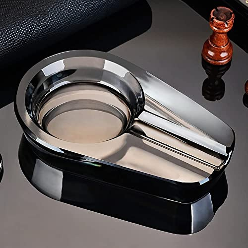 CAUSSO Cendrier À Cigares en Cristal, Personnalité Pratique Personnalité Créative Cendrier À Cigares À Calibre Unique, Cendrier De Voyage Portable pour La Maison, Le Salon A