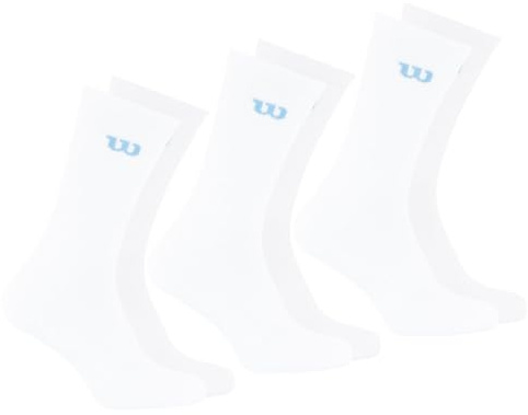 WILSON - Lot de 3 paires de chaussettes mi-hautes homme Essentiel Taille : 43/46 - Couleur : Blanc-Blanc-Blanc