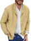 Men's Casual Linen Sport Coat Regular Fit Lightweight Linen Blazer Jacket Stylish One Button Suit Jackets(Yellow,3X-Large)