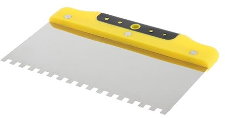 Baoblaze Plastering Trowel Drywall Trowel Wall Comb Trowel Grout Spreading Tools Concrete Notched Trowel Plaster Tiling Handheld Tile Flooring Trowel, 200mm
