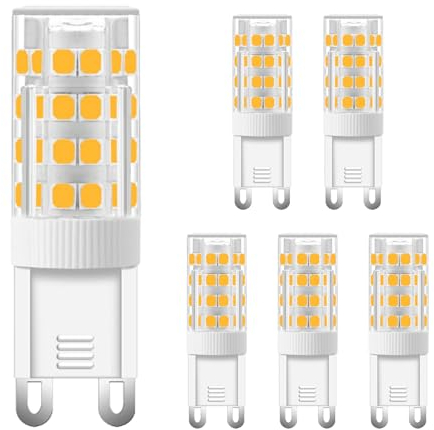 Unnderwiss g9 led g9 led Lampadina G9 LED 5W (5 pezzi) Equivalente a 40 Watt G9 alogena 500LM 3000K Luce bianca calda 220V Senza sfarfallio Non dimmerabile Adatta all'illuminazione del soggiorno