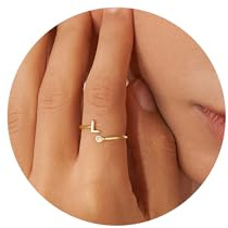 TINGN Ringe Frauen Gold, Buchstaben L Ringe Fingerring Einfacher Bandring Stapelbare Daumenring Damen Gold Ring für Damen Mädchen Geburtstagsgeschenk Jahrestag Geschenke für Frauen Teenager Mädchen