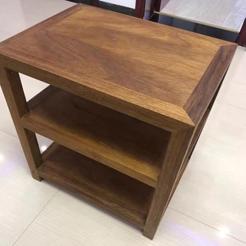 IMUNKT Massivholz HiFi Rack AV-Regal 1/2/3/4-stufiges Bodenstehendes Medienstände Verstärkers Rack Audio-Video-Komponenten HiFi Regal Für Plattenspieler & Stereoanlagen(55 * 40 * 63cm-3Tier)