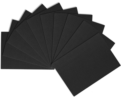 sourcing map Lot de 10 feuilles de papier en carton ondulé, noir, 29,7 x 21 cm, pour travaux manuels et projets de bricolage