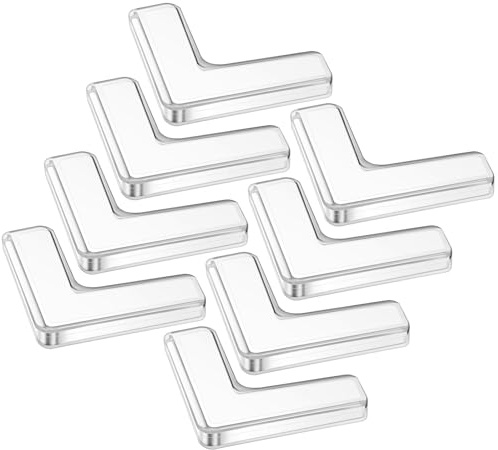 Generico Protezione Angoli in Silicone 8 Unitá per Finestre e Mobili, Paraspigoli Morbidi Antiurto per Sicurezza, Facile da Usare in Casa e Ufficio