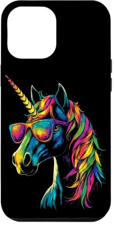 Licorne Coloré Arc-en-Ciel Cavalière Chevaux Équitation Coque pour iPhone 12 Pro Max