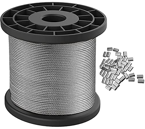 1.5 mm x 100 m Galvanized Steel Cable PVC Coated Plastic Coated Forestry Cable for Photo Frame Wire Hanging 304 Stainless Steel