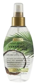 OGX Nourishing Spray Olio Capelli al Cocco, Olio di cocco per capelli da vaporizzare, per maggiore lucentezza, Olio per capelli secchi e danneggiati con formula idratante, 118 ml