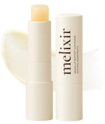 Melixir Vegan Lip Butter (12 Colores) Bálsamo Labial Vegano Hidratante y Suavizante Transparente, Con Manteca de Karité, Para Labios Secos, Cuidado Labial y Protección Natural, K-Beauty – 01 Agave