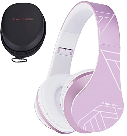 Kinder Kopfhörer, PowerLocus KinderKopfhörer Bluetooth mit 85dB Lautstärkebegrenzung, Faltbar mit Tragetasche, Kopfhörer Over Ear Kabellose und Kabel mit Mikrofon, Micro-SD-Modus für Handy, PC, Tablet