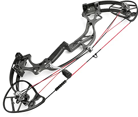 AMEYXGS Compoundbogen Set Erwachsene Jagdbogen 20-70lbs Einstellbar Compound Bögen 350 FPS mit Carbonpfeilzubehör für Outdoor Bogen Jagd und Zielübung (Typ 2)