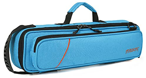 Vilihkc 17 Hole Flute Case Oxford Cloth Carrying Case Bag Flute Accessories,Waterproof Wear Resistant Flute Carrying Bag with Adjustable Shoulder Strap(17 X4 X2.4)