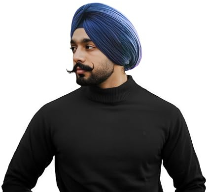 CRAFTSTRIBE Sikh Traditional Turban Patka Punjabi Sardar Pagri Dastar Cotton Full Voil for Men and Boys (5 Meter) Royal Blue