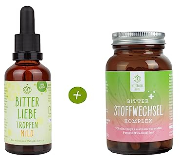 BitterLiebe Fitness Paket mild - Bittertropfen ohne Alkohol und Stoffwechsel* Komplex im Vorteilspaket
