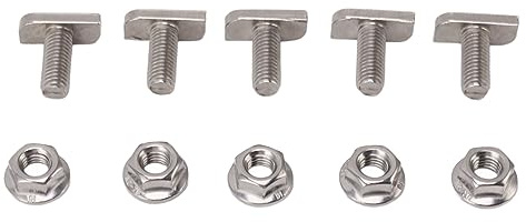 15 Set Hammer Head Bolt T Screw, T Slot Bolts M8 Stainless Steel Screws Thread T Slot Drop in Bolt for Photovoltaic and Solar Installationx