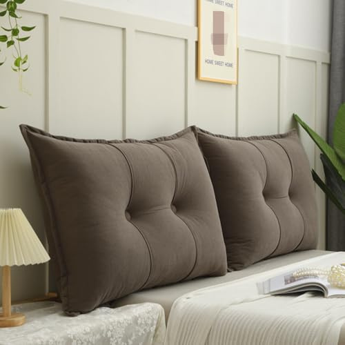 Cuscino da Lettura per Letto E Divano 60/70/90/100cm Cuscino Testata letto Grande Lettura Divano Cuscino Imbottito Supporto lombare Cuscini Rimovibile Schienale Cuscino da Parete(A7,80x55cm/31.5x21.6(