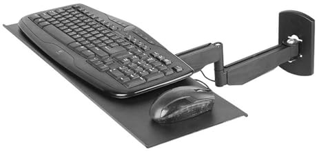 Mocoli Plataforma para Teclado, Soporte de Pared Soporte de Poste para Bandeja de Teclado Bandeja giratoria y Plegable para Escribir Hogar u Oficina