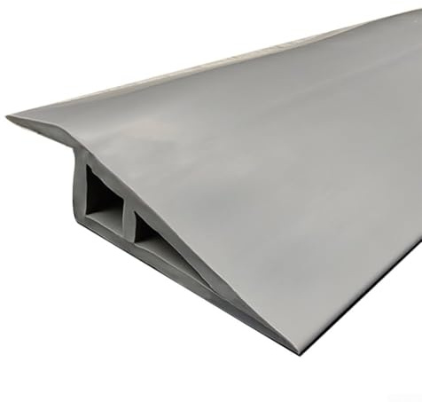 Sisinkal Boden für Teppich, Laminat, Holz, Gummiböden, Übergang, Kantenstreifen, PVC, selbstklebend, Profil, 1 m Länge, 7 cm, Breite 15 mm (grau)