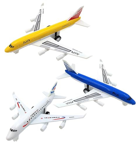 ZORVEXLYNX 3Pcs Toy Airplane, Toy Planes, Plane Toys for Kids, Age 3-12, Diecast Airplane Toys for Boys & Girls Birthday Party Favors Airforce Favors Party