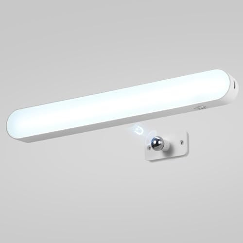 Combuh Luz para Tocador de Maquillaje Lues Espejo Baño Sin Cable Sin Instalación, Autonomía 14 Días 4000mAh Lampara LED Espejo Recargable con Usb 3 Temperaturas de Color Ajustables 1 Unidad