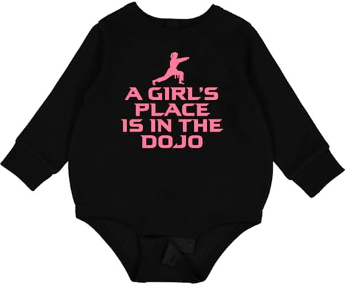 inktastic Girls Cute Karate Martial Arts Baby Fleece Bodysuit Newborn Black 3d0bd