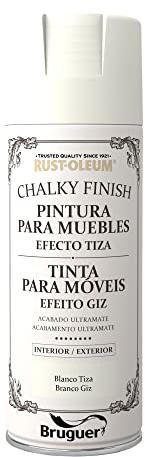 Rust-Oleum Bruguer Chalky Finish pintura para muebles en spray Blanco Tiza 400 ml