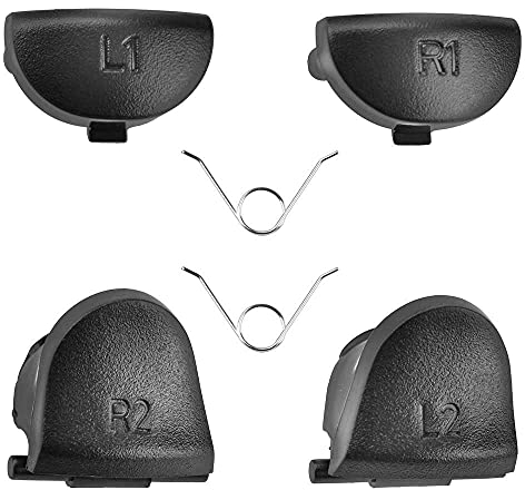 OcioDual Remplacement Ressort Boutons L2 R2 L1 R1 Noir Compatible avec Manette PS4 V1 CUH-ZCT1 JDS-001 JDS-011 JDS001 JDS011